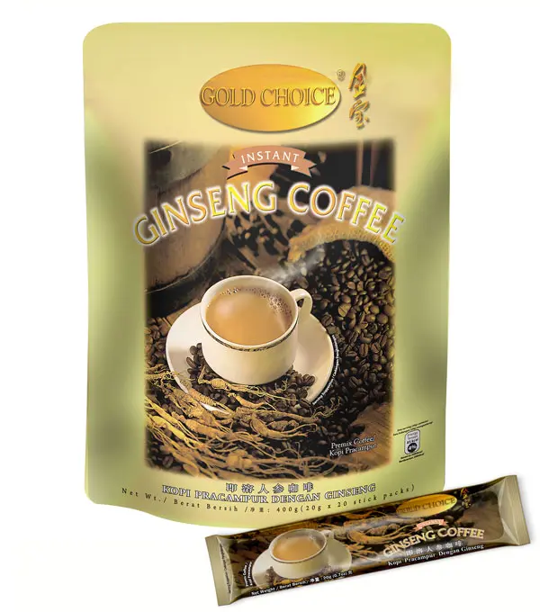 Gold Choice Inst Coffee - Ginseng 金宝即溶人参咖啡 24x20x20g 
