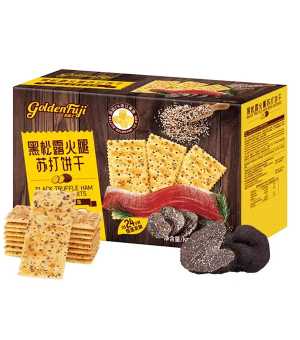 GoldenFuji truffle quinoa chia crackers 金富士 黑松露藜麦奇亚籽苏打饼 24x230g