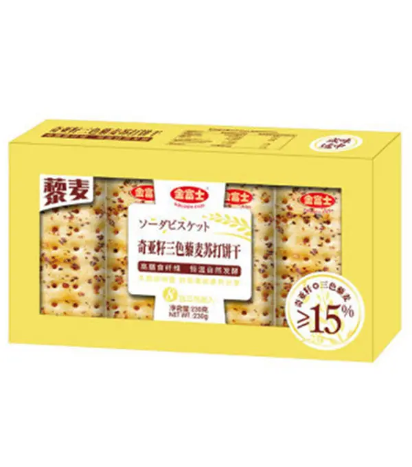 GoldenFuji Chia quinoa soda crackers 金富士 奇亚籽三色藜麦苏打饼 24x230g