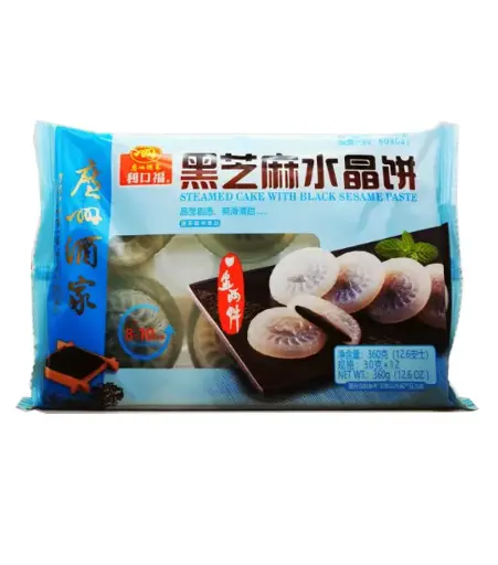 [40125] LKF Steamed Cake /w Black Sesame Paste  利口福 黑芝水晶饼 28X360g