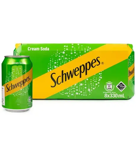 [30228] Schweppes Cream Soda Low Sugar玉泉 忌廉苏打汽水 低糖 330 毫升*8 罐