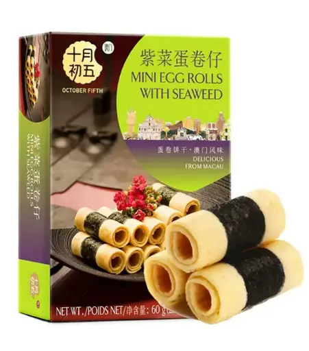 [30271] October Fifth Mini Egg Roll Seaweed 十月初五紫菜蛋卷仔 24x120g